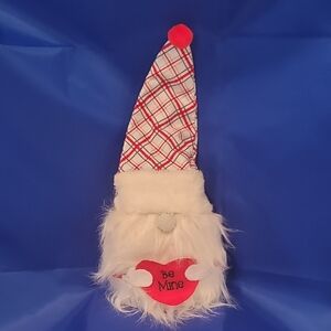 Gnome Decor with Red Heart Saying Be Mine